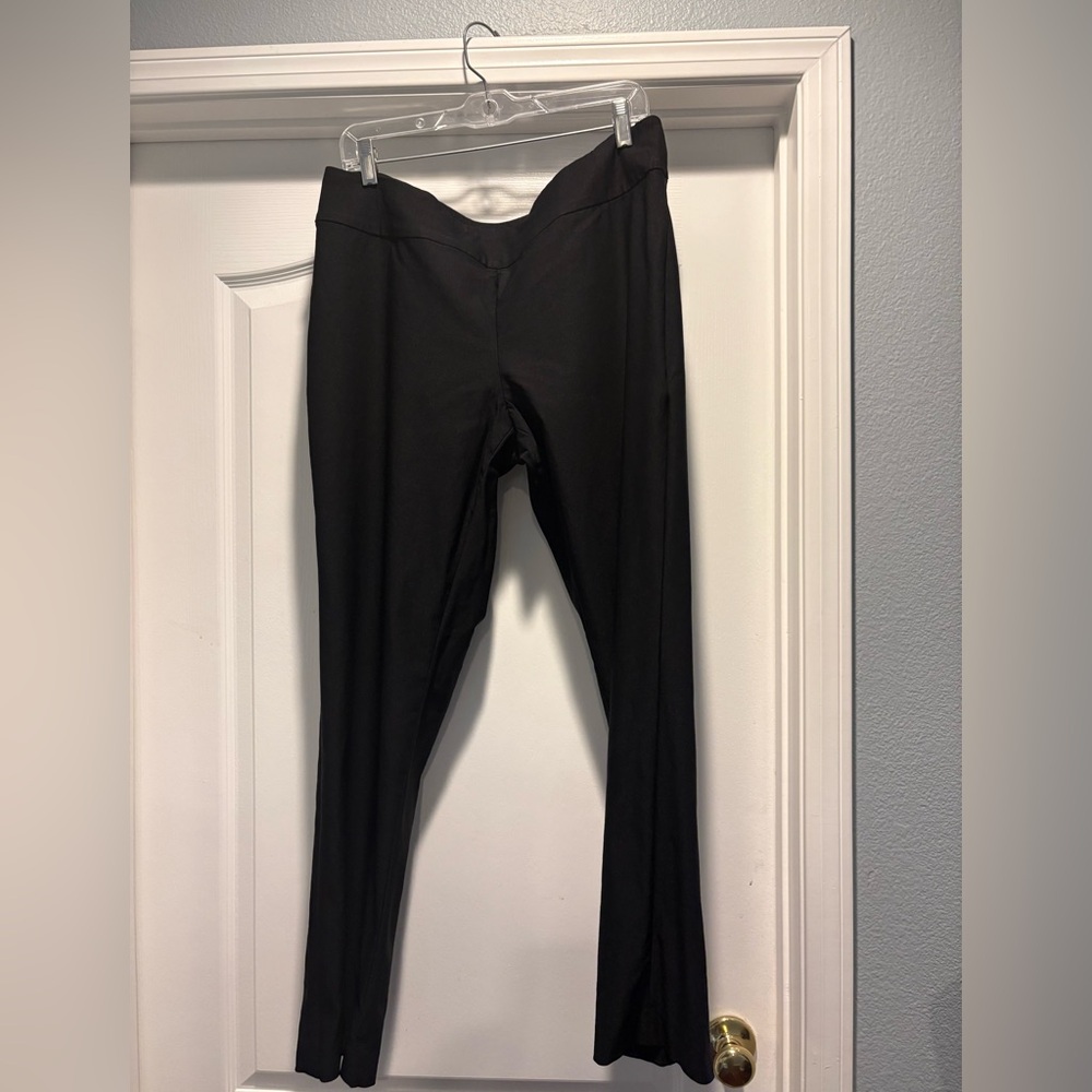 NIC+ZOE Women’s Black Straight Leg Pants Size 14 | Stretch Career Work Trousers